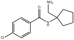 N-(1-(Aminomethyl)cyclopentyl)-4-chlorobenzamide Struktur