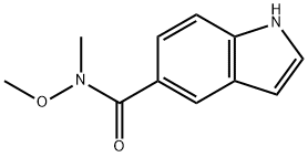 N-methoxy-N-methyl-1H-indole-5-carboxamide Struktur