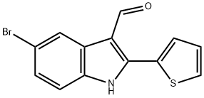 5-bromo-2-(thiophen-2-yl)-1H-indole-3-carbaldehyde Struktur