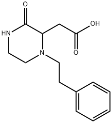 2-[3-oxo-1-(2-phenylethyl)piperazin-2-yl]acetic acid Structure