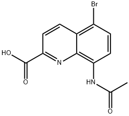 8-Acetylamino-5-bromo-quinoline-2-carboxylic acid Struktur