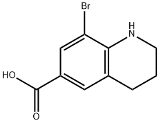 8-Bromo-1,2,3,4-tetrahydro-quinoline-6-carboxylic acid Struktur