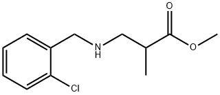 methyl 3-{[(2-chlorophenyl)methyl]amino}-2-methylpropanoate Struktur