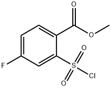 2-Chlorosulfonyl-4-fluoro-benzoic acid methyl ester Struktur