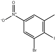 1-bromo-2-iodo-3-methyl-5-nitrobenzene Structure