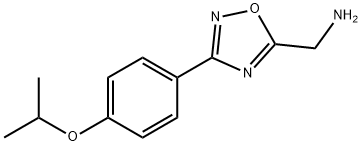 C-[3-(4-Isopropoxy-phenyl)-[1,2,4]oxadiazol-5-yl]-methylamine Struktur