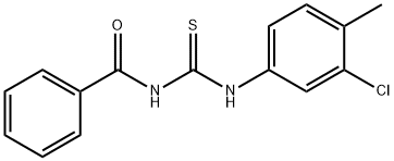 N-{[(3-chloro-4-methylphenyl)amino]carbonothioyl}benzamide Struktur