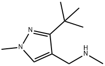 (3-tert-Butyl-1-methyl-1H-pyrazol-4-ylmethyl)-methyl-amine Struktur