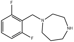 1-[(2,6-difluorophenyl)methyl]-1,4-diazepane, 1179515-18-4, 結(jié)構(gòu)式