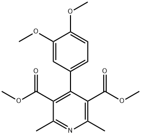 dimethyl 4-(3,4-dimethoxyphenyl)-2,6-dimethylpyridine-3,5-dicarboxylate Struktur