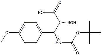 N-(Tert-Butoxy)Carbonyl (2R,3R)-3-Amino-2-hydroxy-3-(4-methoxy-phenyl)propionic acid Struktur