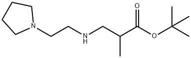 tert-butyl 2-methyl-3-{[2-(pyrrolidin-1-yl)ethyl]amino}propanoate Struktur