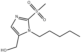 (2-methanesulfonyl-1-pentyl-1H-imidazol-5-yl)methanol Struktur