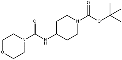 tert-Butyl 4-[(morpholine-4-carbonyl)amino]piperidine-1-carboxylate Struktur