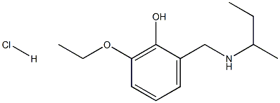 2-{[(butan-2-yl)amino]methyl}-6-ethoxyphenol hydrochloride Struktur