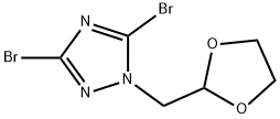 3,5-dibromo-1-[(1,3-dioxolan-2-yl)methyl]-1H-1,2,4-triazole, 1240571-91-8, 結(jié)構(gòu)式