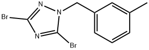 3,5-dibromo-1-[(3-methylphenyl)methyl]-1H-1,2,4-triazole Struktur