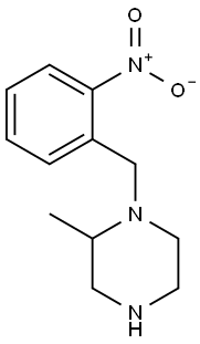 2-methyl-1-[(2-nitrophenyl)methyl]piperazine Struktur