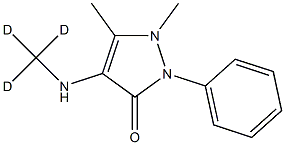 1,5-dimethyl-2-phenyl-4-(trideuteriomethylamino)pyrazol-3-one Struktur