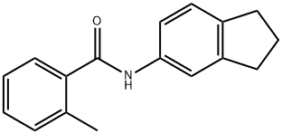 N-(2,3-dihydro-1H-inden-5-yl)-2-methylbenzamide Structure