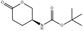 tert-butyl (S)-(6-oxotetrahydro-2H-pyran-3-yl)carbamate Struktur