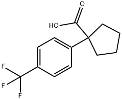 1-(4-Trifluoromethylphenyl)cyclopentanecarboxylic acid Struktur