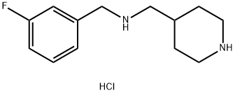 N-(3-FLUOROBENZYL)-1-(PIPERIDIN-4-YL)METHANAMINE HYDROCHLORIDE Struktur