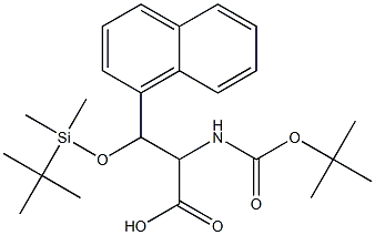 2-((TERT-BUTOXYCARBONYL)AMINO)-3-((TERT-BUTYLDIMETHYLSILYL)OXY)-3-(NAPHTHALEN-1-YL)PROPANOIC ACID Struktur