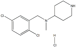 N-(2,5-DICHLOROBENZYL)-N-METHYLPIPERIDIN-4-AMINE HYDROCHLORIDE Struktur