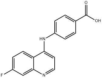 4-(7-Fluoro-quinolin-4-ylamino)-benzoic acid Struktur