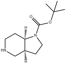 tert-butyl(3aS,7aR)-octahydro-1H-pyrrolo[3,2-c]pyridine-1-carboxylate Struktur