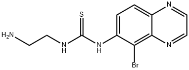 Thiourea, N-(2-aminoethyl)-N'-(5-bromo-6-quinoxalinyl)- Struktur