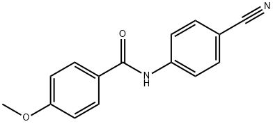 N-(4-cyanophenyl)-4-methoxybenzamide Struktur