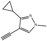 3-Cyclopropyl-4-ethynyl-1-methyl-1H-pyrazole Struktur