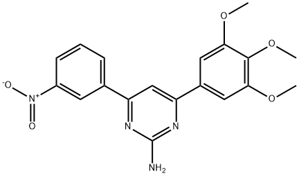 4-(3-nitrophenyl)-6-(3,4,5-trimethoxyphenyl)pyrimidin-2-amine Struktur