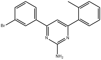 4-(3-bromophenyl)-6-(2-methylphenyl)pyrimidin-2-amine Struktur