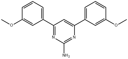 4,6-bis(3-methoxyphenyl)pyrimidin-2-amine Struktur