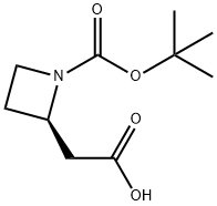 (R)-2-(1-(TERT-BUTOXYCARBONYL)AZETIDIN-2-YL)ACETIC ACID Struktur