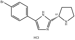 (S)-5-(4-BROMOPHENYL)-2-(PYRROLIDIN-2-YL)-1H-IMIDAZOLE 2HCL Struktur