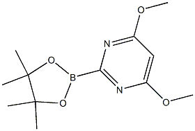 4,6-dimethoxy-2-(4,4,5,5-tetramethyl-1,3,2-dioxaborolan-2-yl)pyrimidine Struktur