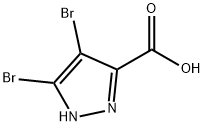 3,4-dibromo-1H-pyrazole-5-carboxylic acid Struktur