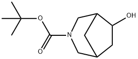 tert-butyl6-hydroxy-3-azabicyclo[3.2.1]octane-3-carboxylate Struktur