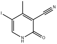 5-Iodo-4-methyl-2-oxo-1,2-dihydro-pyridine-3-carbonitrile Struktur