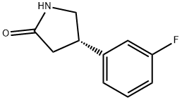 (S)-4-(3-FLUOROPHENYL)PYRROLIDIN-2-ONE Struktur