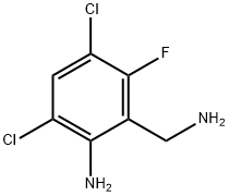 2-Amino-3,5-dichloro-6-fluorobenzylamine Struktur