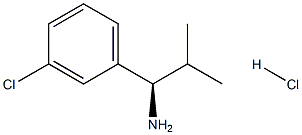 (R)-1-(3-CHLOROPHENYL)-2-METHYLPROPAN-1-AMINE HYDROCHLORIDE Struktur