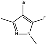 4-bromo-5-fluoro-1,3-dimethylpyrazole Struktur