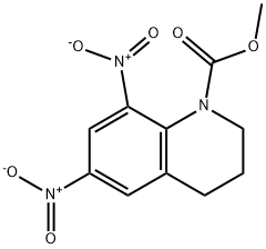 6,8-Dinitro-3,4-dihydro-2H-quinoline-1-carboxylic acid methyl ester Struktur