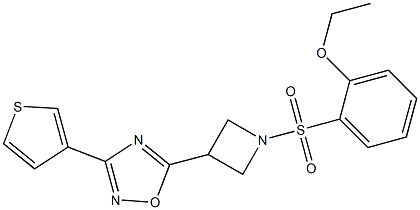 5-[1-(2-ethoxyphenyl)sulfonylazetidin-3-yl]-3-thiophen-3-yl-1,2,4-oxadiazole Struktur