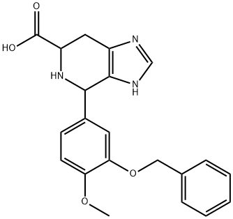 4-[3-(benzyloxy)-4-methoxyphenyl]-3H,4H,5H,6H,7H-imidazo[4,5-c]pyridine-6-carboxylic acid Struktur